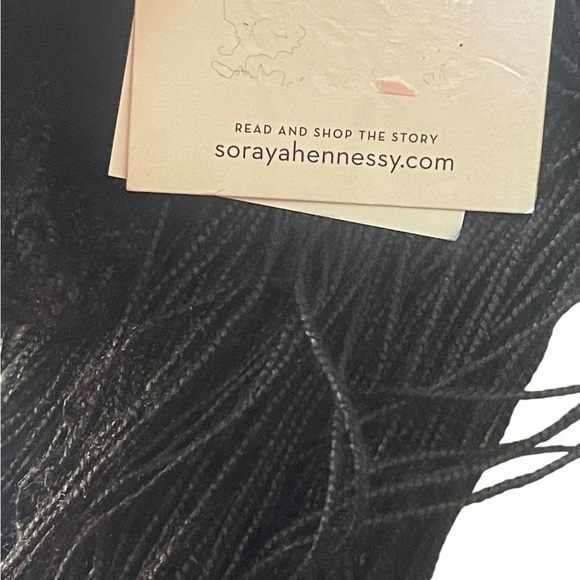 New! Soraya Hennessy black Fiesta Fringe Pouch - Picture 6 of 16